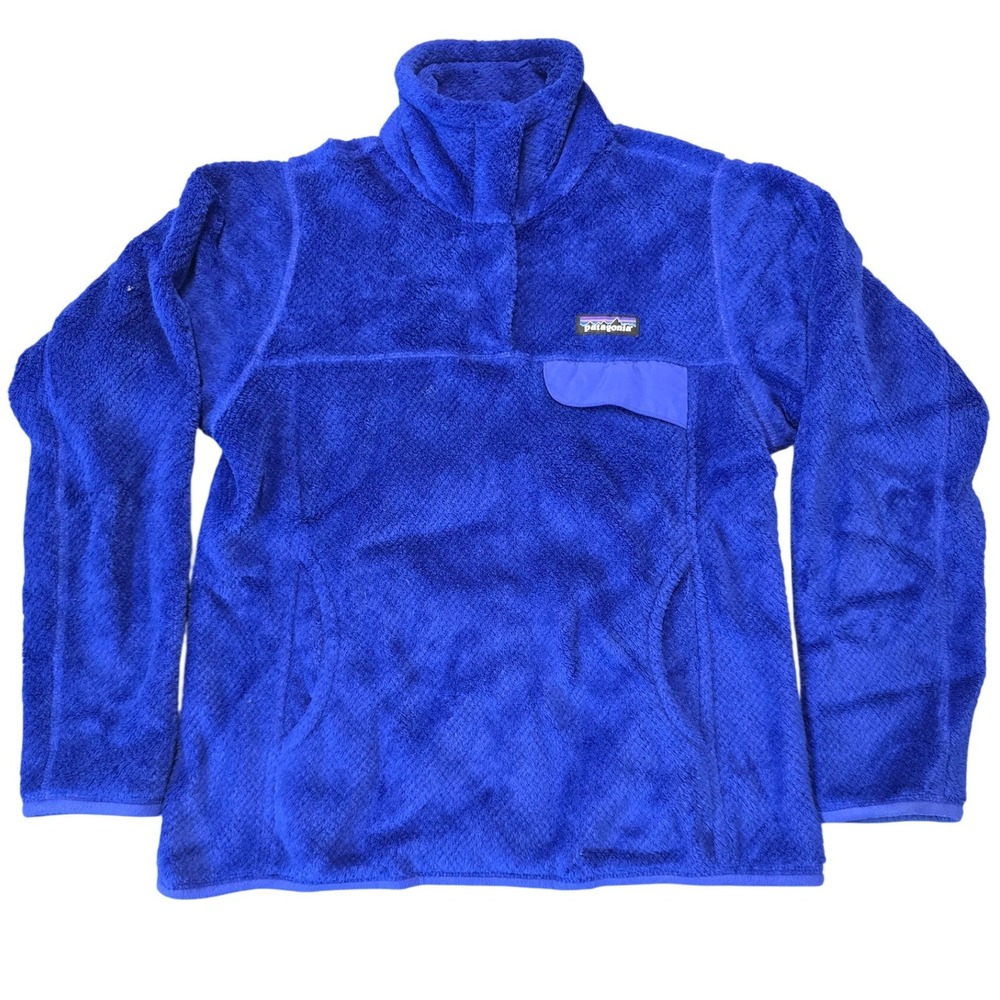 Patagonia Synchilla Snap-T Fleece Pullover Blue Womens Small Cozy Outdoor Jacket